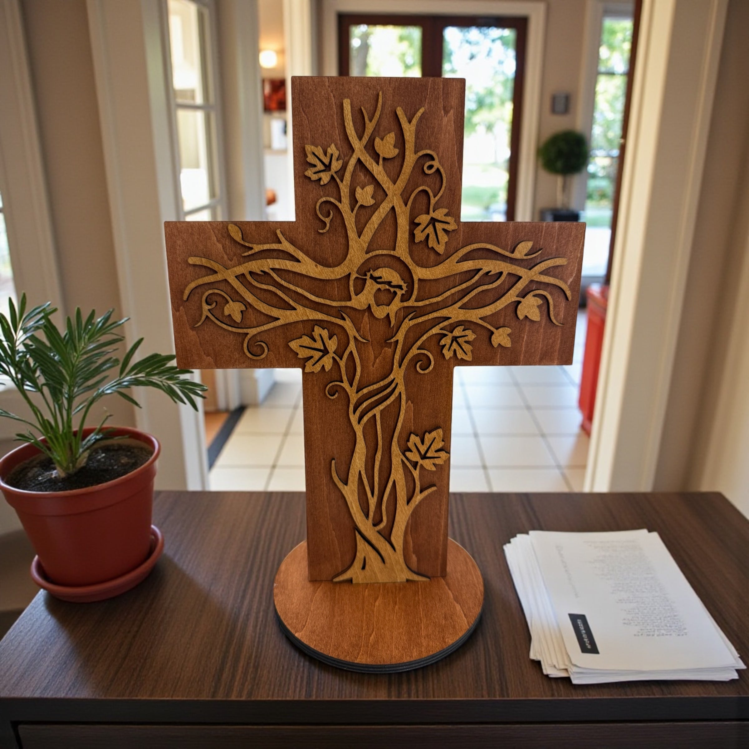 Jesus Cross, 11" H x 8.5" W