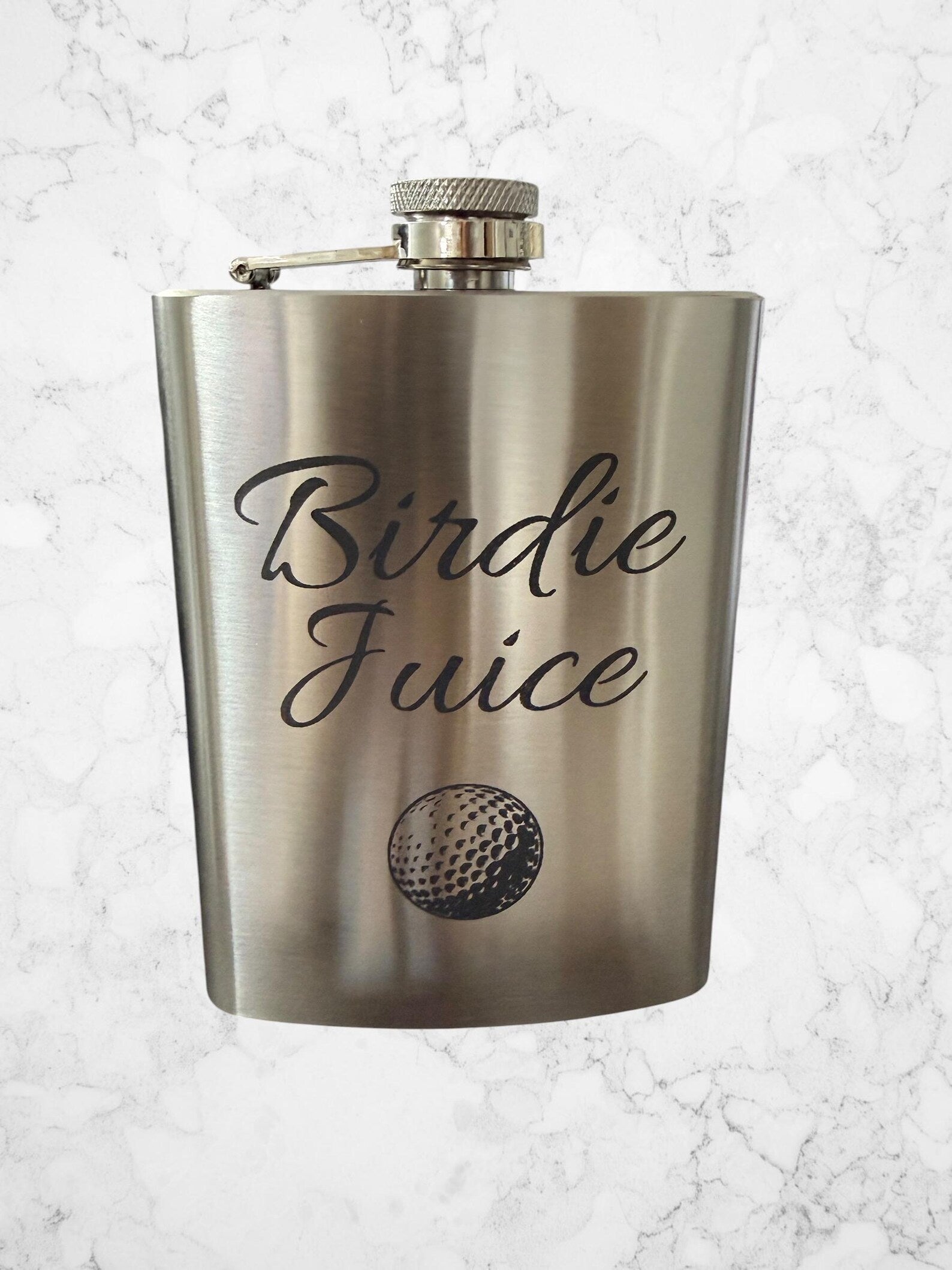 8 oz Stainless Steel "Birdie Juice" Golf Flask