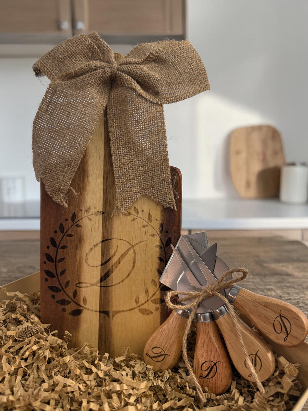 Monogrammed Charcuterie Set