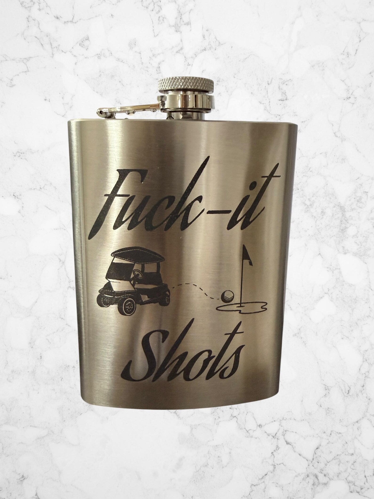 8 oz Stainless Steel "Birdie Juice" Golf Flask