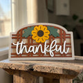 Layered Fall Shelf Sign Collection – Thankful • Blessed • Grateful