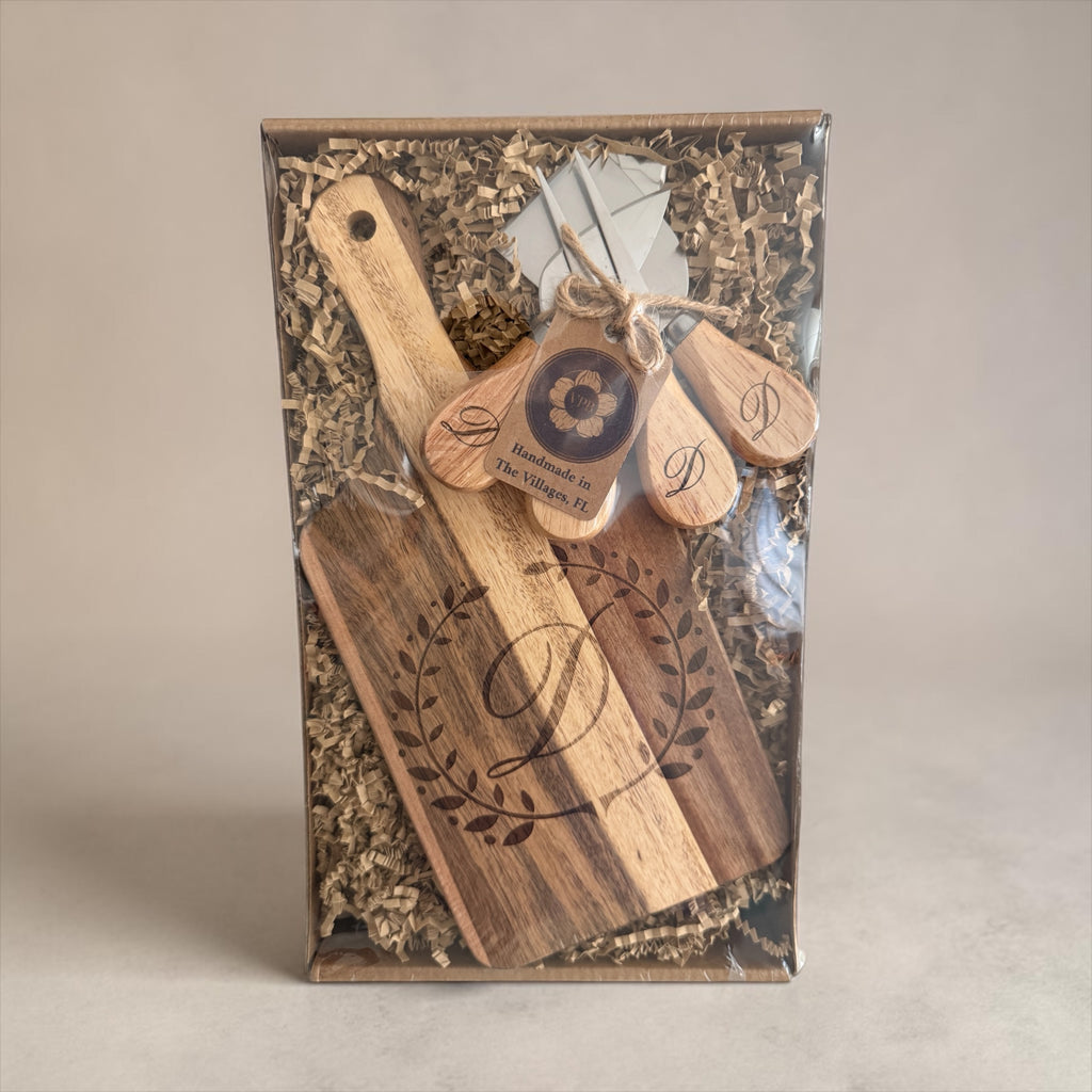 Monogrammed Charcuterie Set
