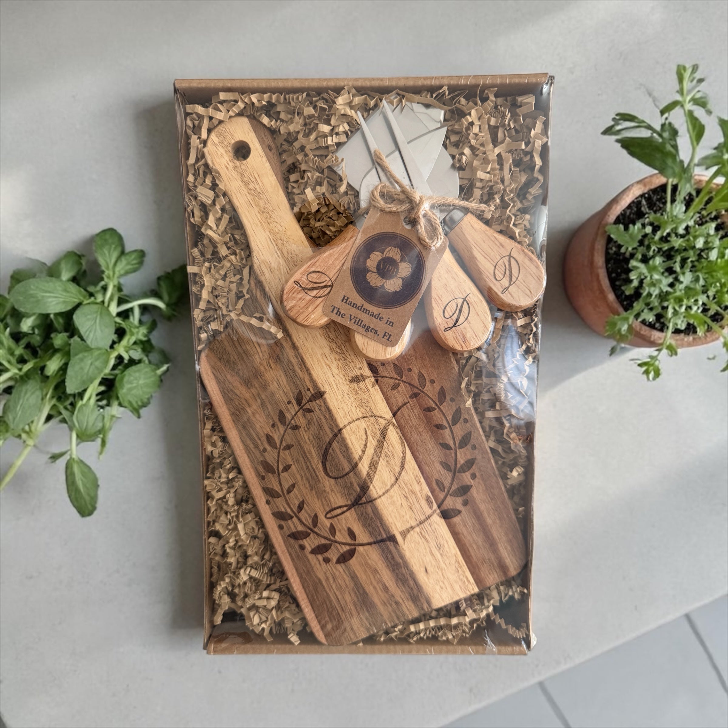 Monogrammed Charcuterie Set