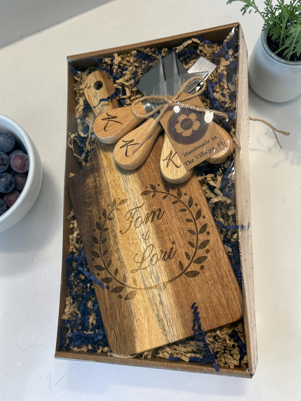 Monogrammed Charcuterie Set