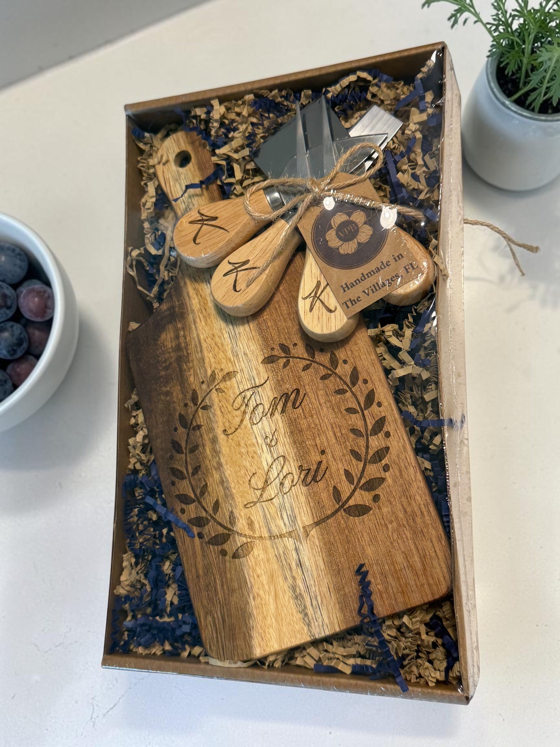 Monogrammed Charcuterie Set
