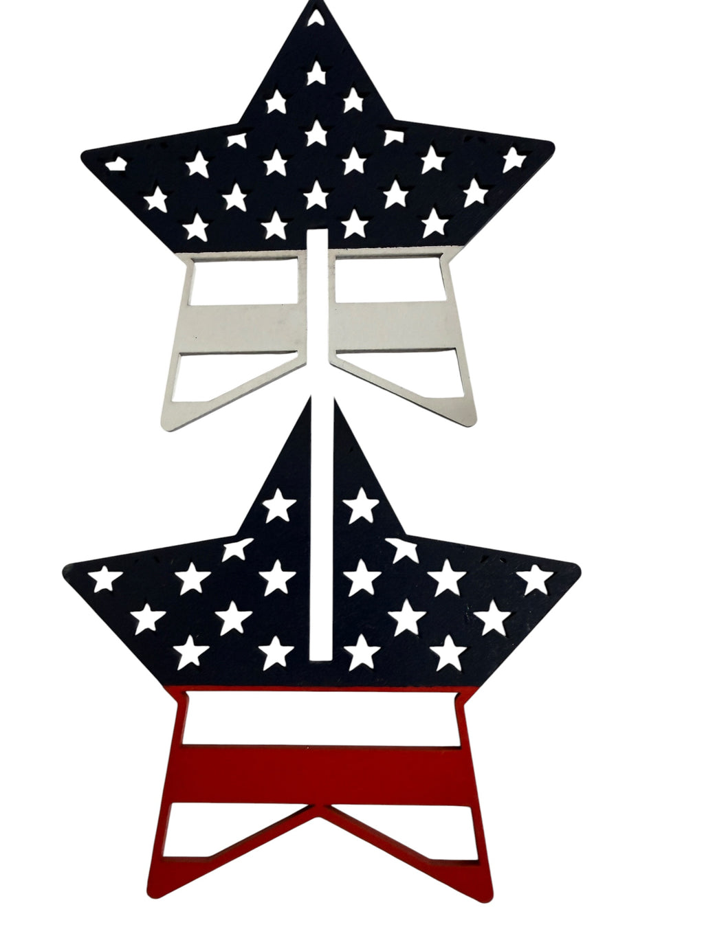 Set of 5 Patriotic Stars — Folds Flat for Easy Storage