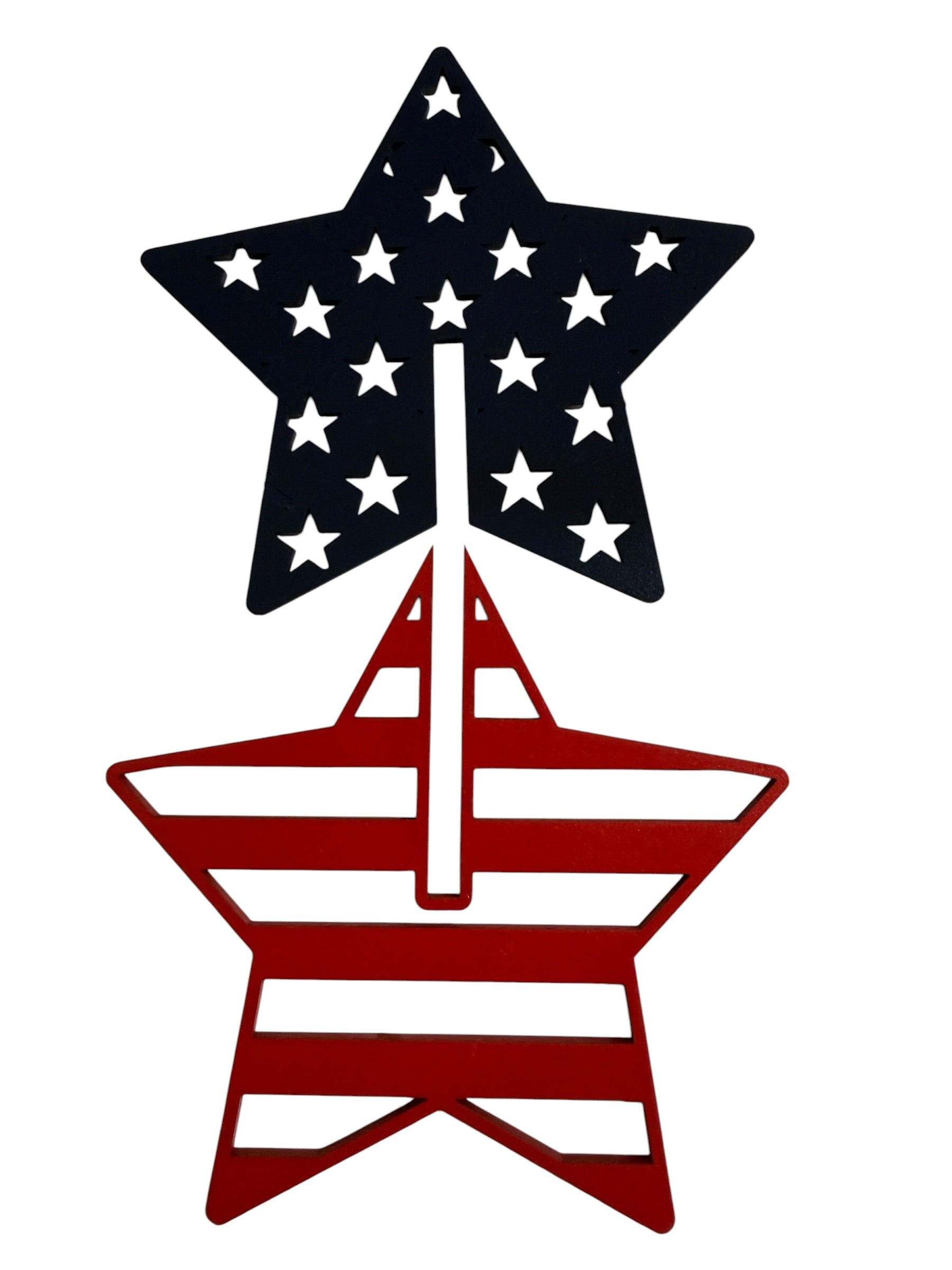 Set of 5 Patriotic Stars — Folds Flat for Easy Storage