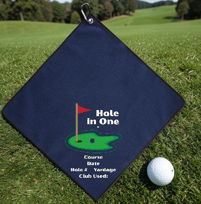 "Hole In One" Golf Towel