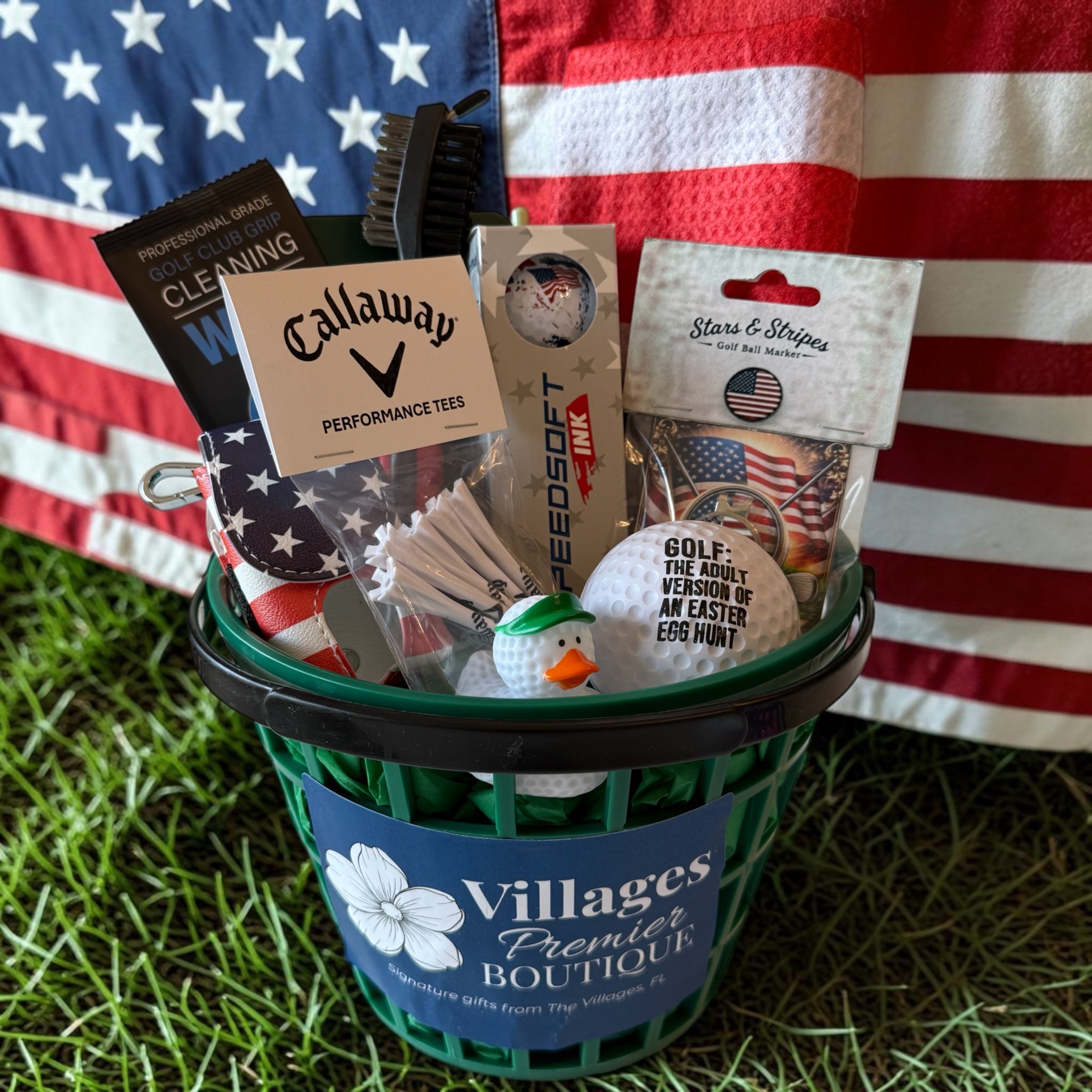Patriotic 250th Anniversary Golf Gift Basket