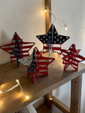 Set of 5 Patriotic Stars — Folds Flat for Easy Storage