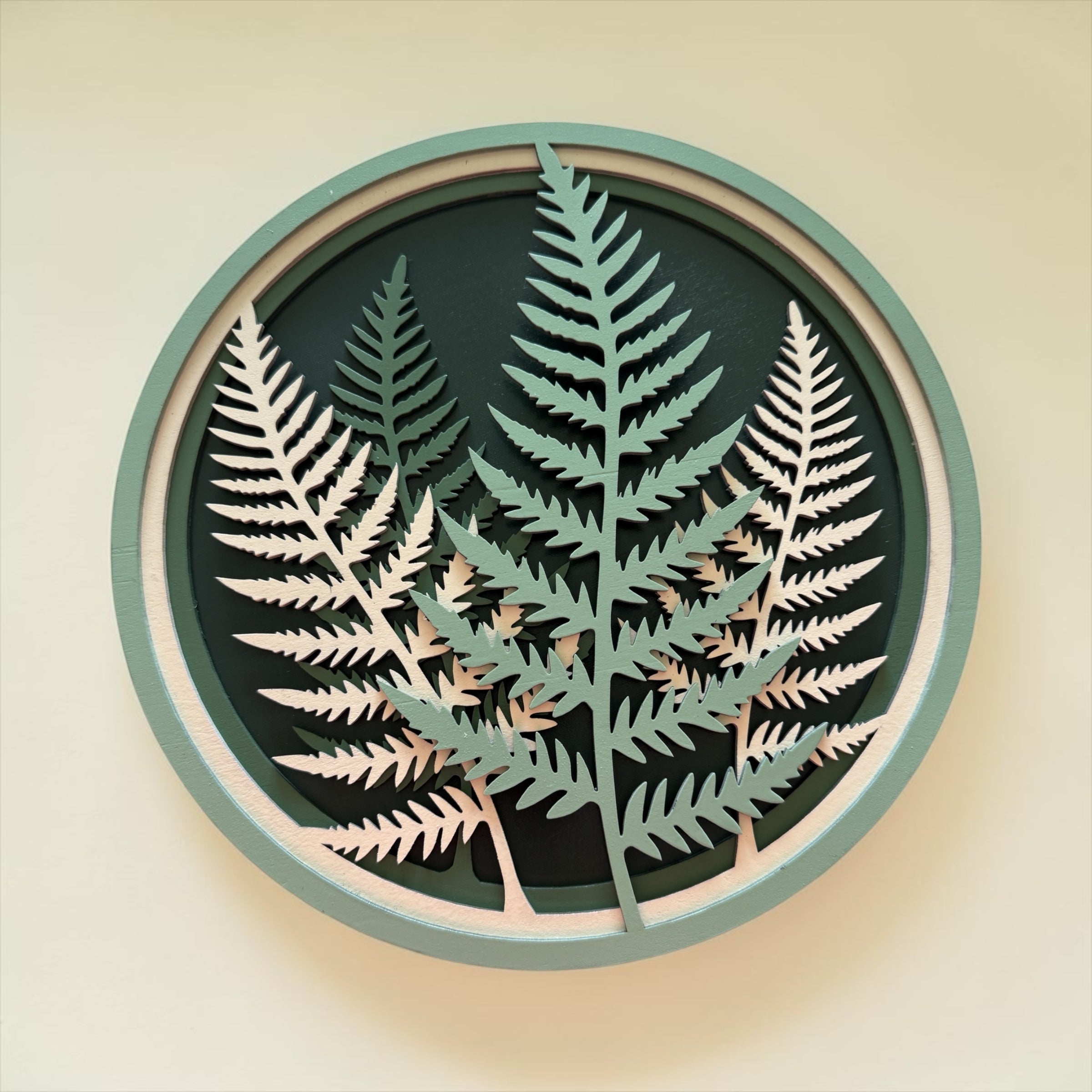 Handcrafted Layered Wooden Wall Leaf Décor Collection