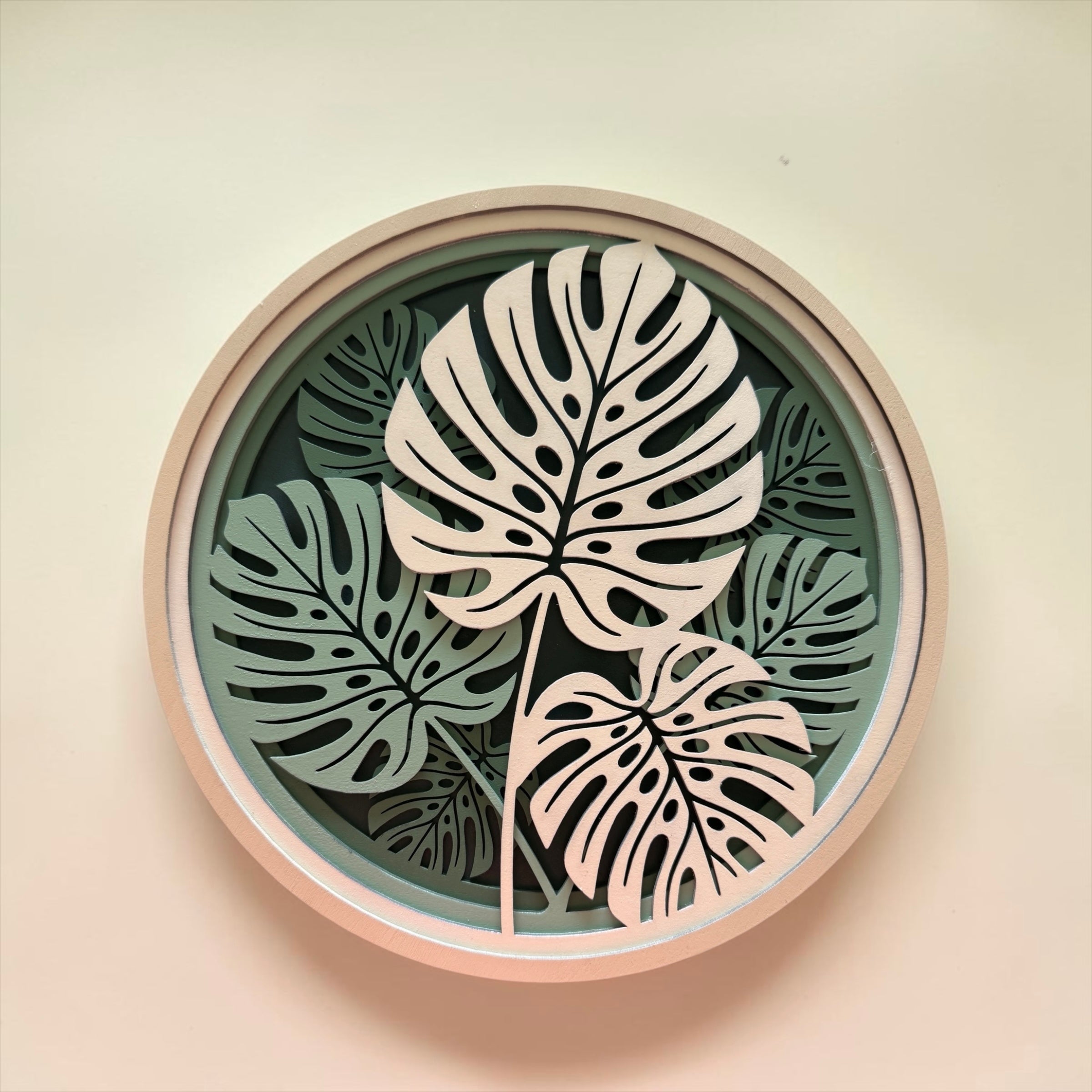 Handcrafted Layered Wooden Wall Leaf Décor Collection