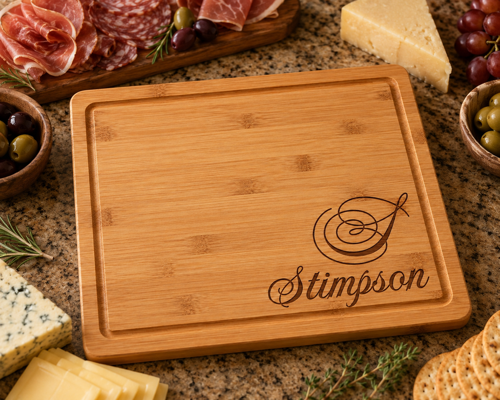Personalized Engraved Bamboo Cutting Board