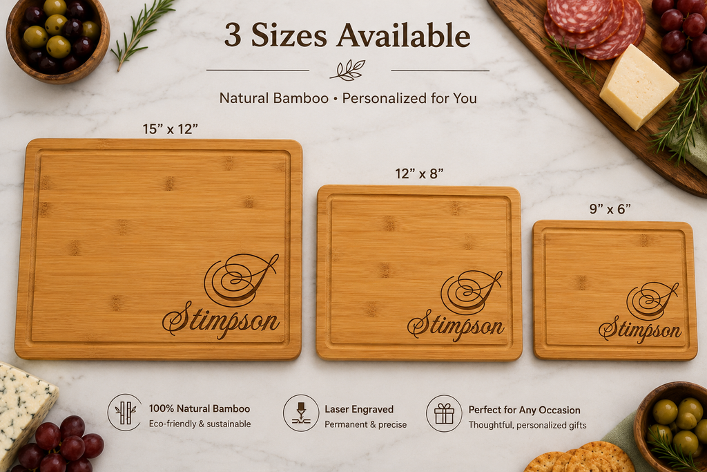 Personalized Engraved Bamboo Cutting Board