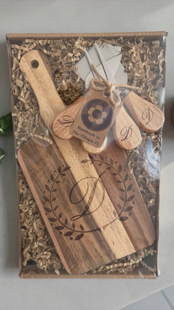 Monogrammed Charcuterie Set