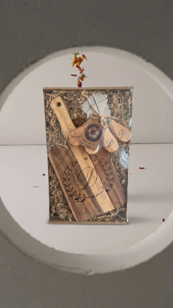 Monogrammed Charcuterie Set